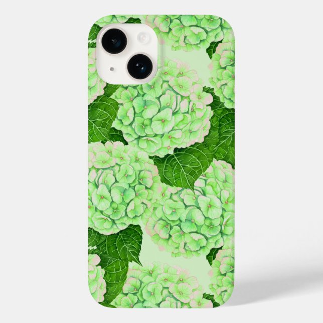 Coques Case-Mate iPhone Motif d'aquarelle Hydrangea (Verso)