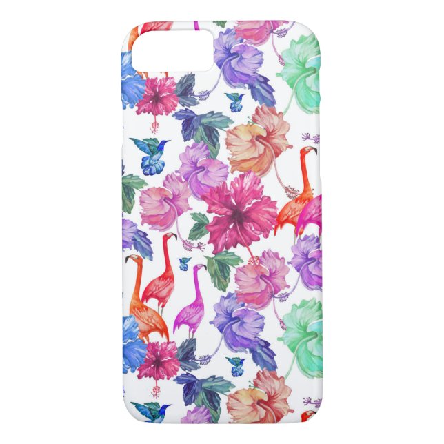 Coques Case-Mate iPhone Motif d'aquarelle tropicale (Dos)
