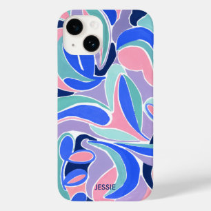 Coque Pour iPhone 14 Motif d'art Abstrait coloré