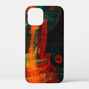 Case-Mate iPhone Case Motif d'art abstrait moderne orange bleu eau rouge