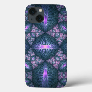 Case-Mate iPhone Case motif d'art fractal 3D Turquoise violet rose
