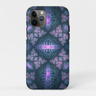 Case-Mate iPhone Case motif d'art fractal 3D Turquoise violet rose