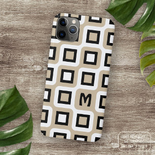 Case-Mate iPhone Case Motif d'art géométrique noir et blanc personnalisé