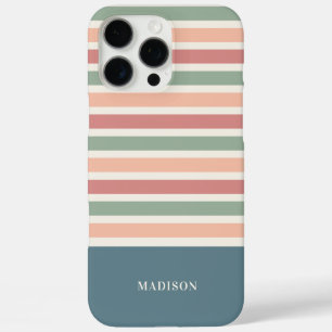 Coques iPhone 16 Pro Max Motif de bandes de nom personnalisé