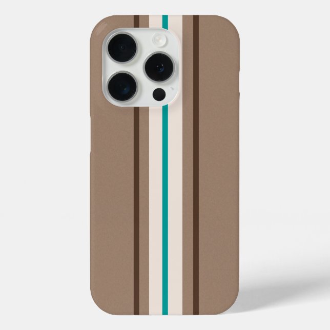 Coques Case-Mate iPhone Motif de bandes de surf rétro (Verso)