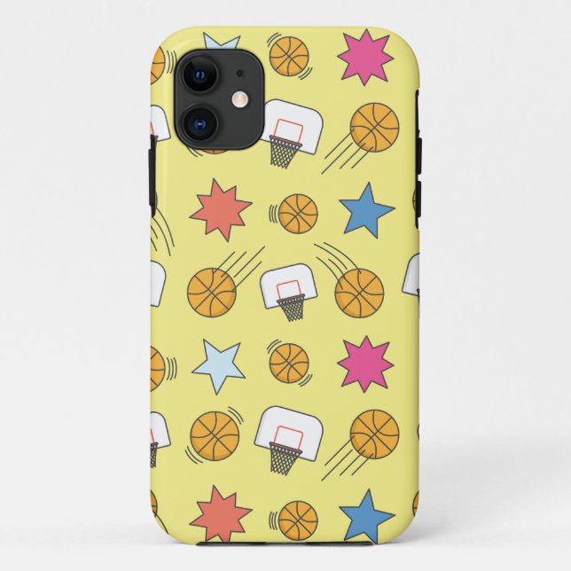 Coques Case-Mate iPhone Motif de basket amusant (Dos)
