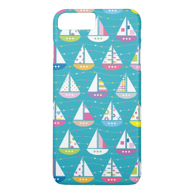 Coques Case-Mate iPhone Motif de bateau à voile Pastel (Dos)