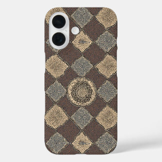 Coques iPhone 16 Motif de batik javanais traditionnel