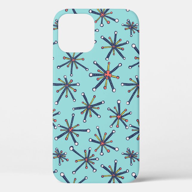 Coques Case-Mate iPhone Motif de biologie Abstraite rétro moderne (Verso)