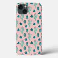 Motif de cactus rose et vert
