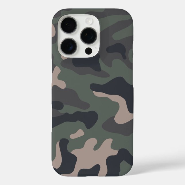 Coques Case-Mate iPhone Motif de caméra verte moderne (Verso)