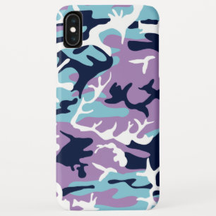 Case-Mate iPhone Case Motif de Camo - blanc pourpre de bleu marine