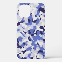 Motif de camouflage bleu Coque-coque iphone Mate