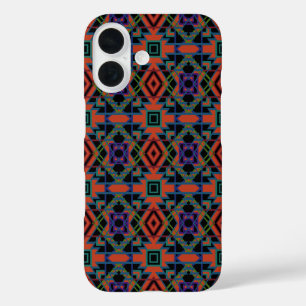 Coques iPhone 16 Motif de carrelage symétrique du Sud-Ouest en lign