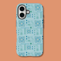 Motif de carte bleue et Turquoise