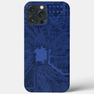Etui iPhone Case-Mate Motif de carte mère Geek bleu