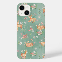 Motif de cerfs à l'aquarelle