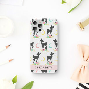Case-Mate iPhone Case Motif de cerfs, Cerf de bébé, Boho, Fleurs, Votre 