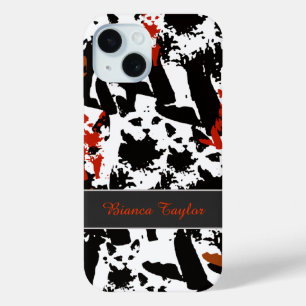 Coque Pour iPhone 15 motif de chat élégant et personnalisé