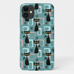 Case-Mate iPhone Case Motif de chat noir du milieu du siècle