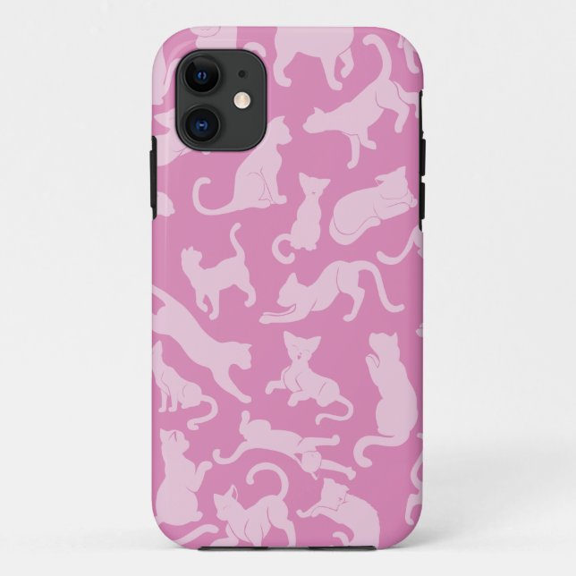 Coques Case-Mate iPhone Motif de chat rose (Dos)