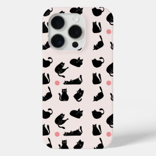 Coque iPhone 15 Pro Motif de chats noirs