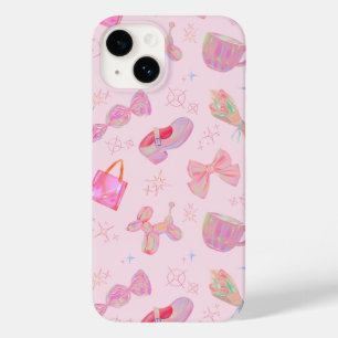 Coque Pour iPhone 14 Motif de chaussure à ruban Kitsch Y2K Coquette ros