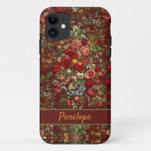 Case-Mate iPhone Case Motif de chintz floral vintage avec votre nom