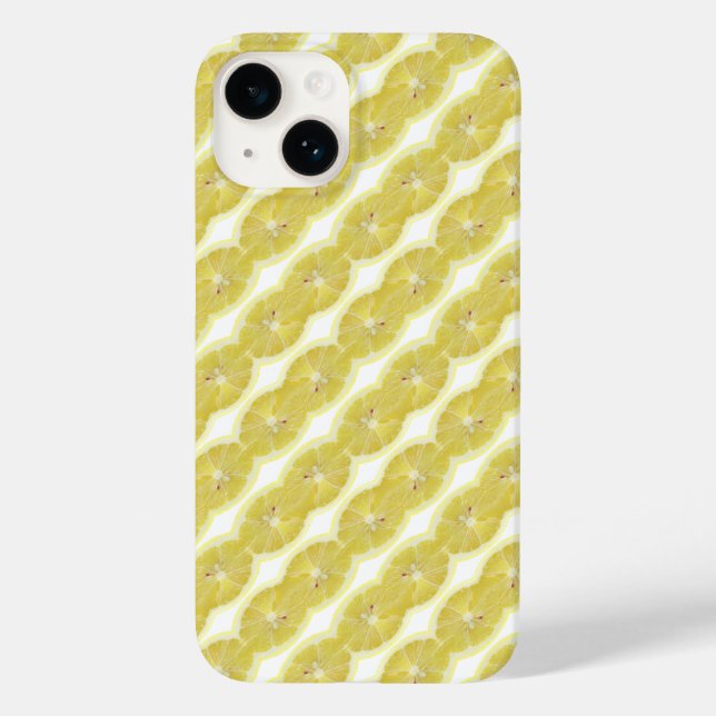 Coques Case-Mate iPhone Motif de citron transparent (Verso)