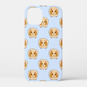 Coques Pour iPhone Motif de Cochons de Guinée sur Pastel Blue.