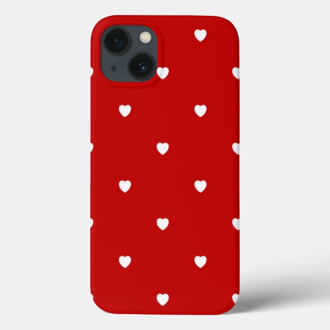 Coques Case-Mate iPhone Motif de coeur de la Saint Valentin Rouge (Verso)
