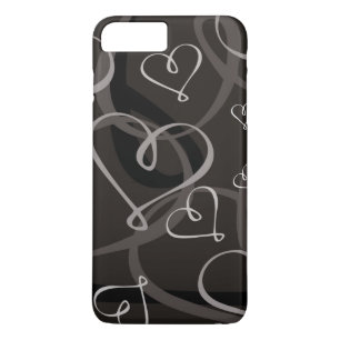 Case-Mate iPhone Case Motif de coeur noir et blanc