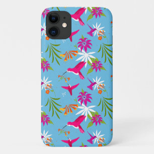Case-Mate iPhone Case Motif de colibri rose bleu tropical