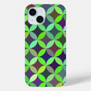 Coque Pour iPhone 15 Motif de courtepointe circulaire en étoile coloré