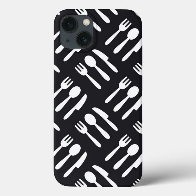 Coques Case-Mate iPhone motif de couteau à cuillère à fourche (Verso)