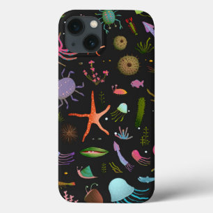 Etui iPhone 13 Motif de créatures de mer