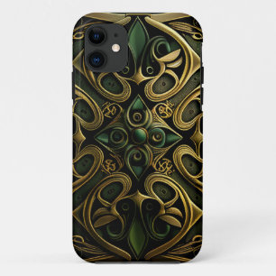 Case-Mate iPhone Case Motif de décoration en bronze vert