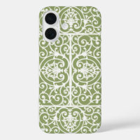 Motif de défilement vert olive