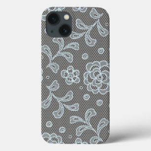 iPhone 13 Coque Motif de dentelle, cru 6 de fleur