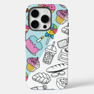 Coques iPhone 16 Pro "Motif de dessert coloré et amusant - sucreries mi