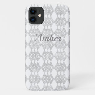 Case-Mate iPhone Case Motif de diamant chevauchant avec paillettes argen