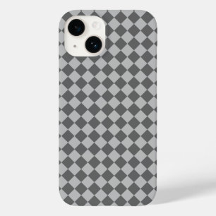 Coque Pour iPhone 14 Motif de diamant combiné gris par Shirley Taylor