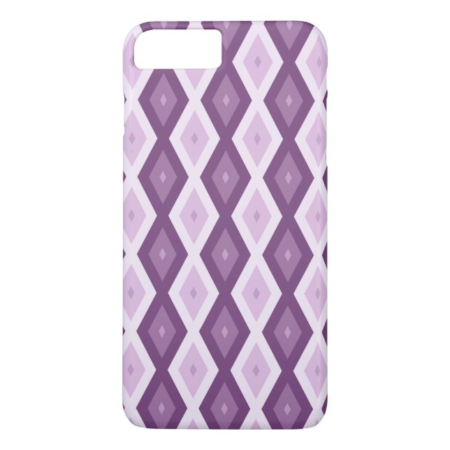 Coques Case-Mate iPhone Motif de diamant violet (Dos)