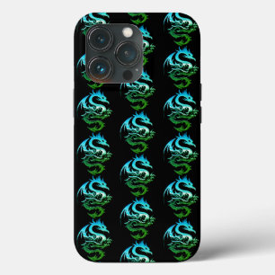 Case-Mate iPhone Case Motif de dragon métallique vert