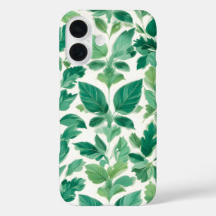 Coques iPhone 16 Motif de feuillage vert luxuriant