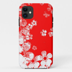 Case-Mate iPhone Case Motif de fleur vintage rouge et blanc