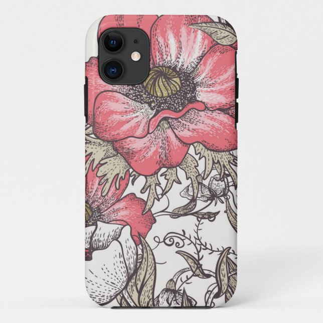 Coques Case-Mate iPhone Motif de fleurs (Dos)