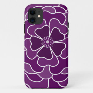Case-Mate iPhone Case Motif de fleurs abstraites violet foncé