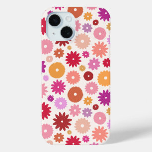 Coque Pour iPhone 15 Motif de fleurs colorées