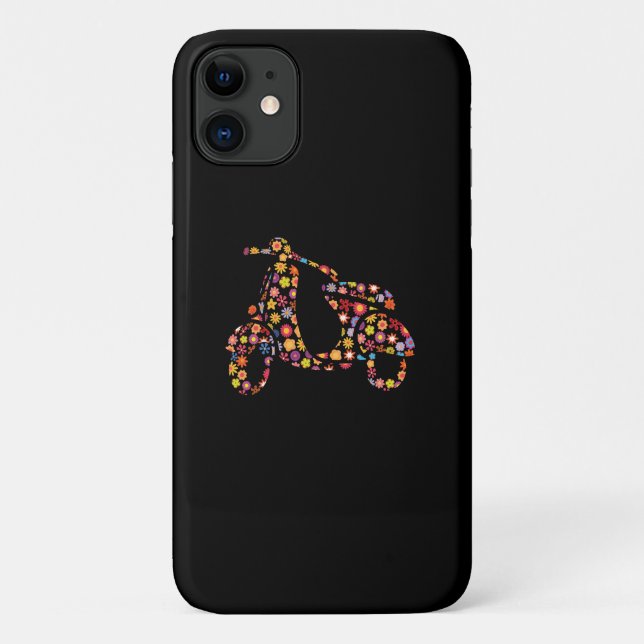 Coques Case-Mate iPhone Motif de fleurs de scooter moteur (Dos)